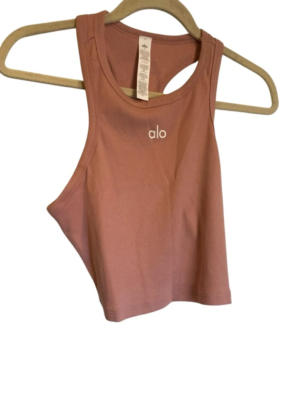 NWT Alo Yoga aspire tank VINTAGE PINK Size M_3